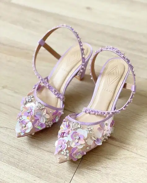 Lilac Stardust Heels - Shoes