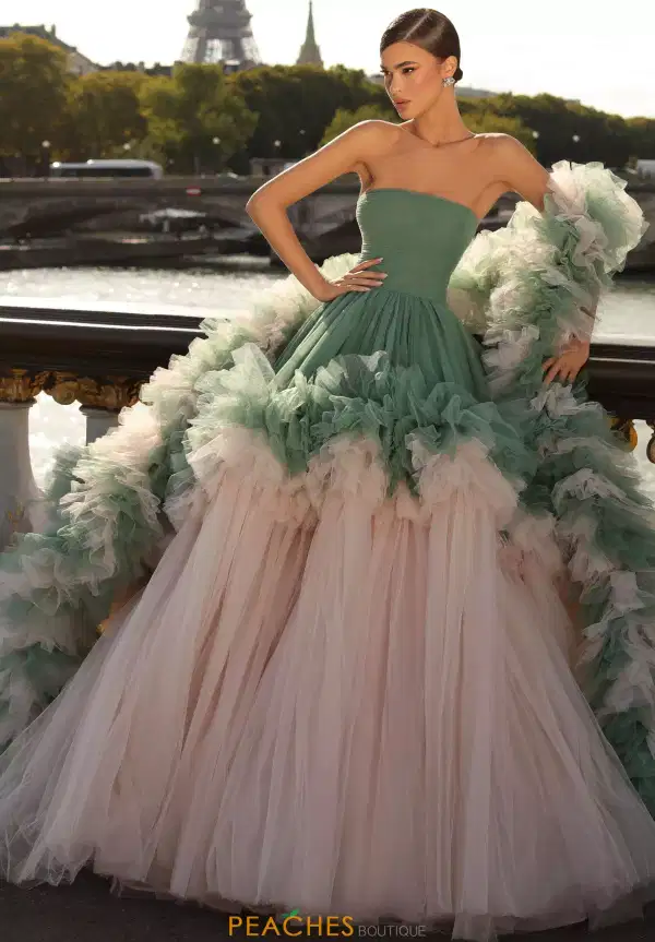 Tarik Ediz in Dreamy Green - Dresses