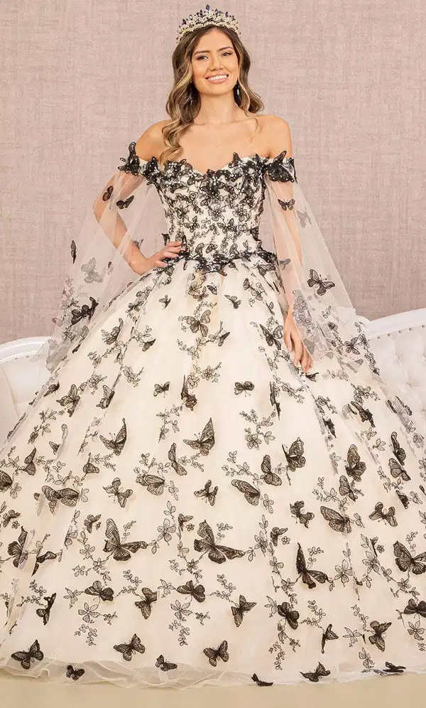 GLS White and Black Quince Gown - Dresses