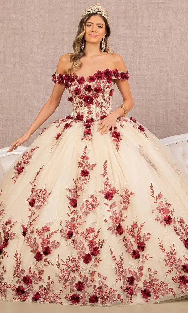 Elizabeth K GL3105 White and Red Dress - Dresses