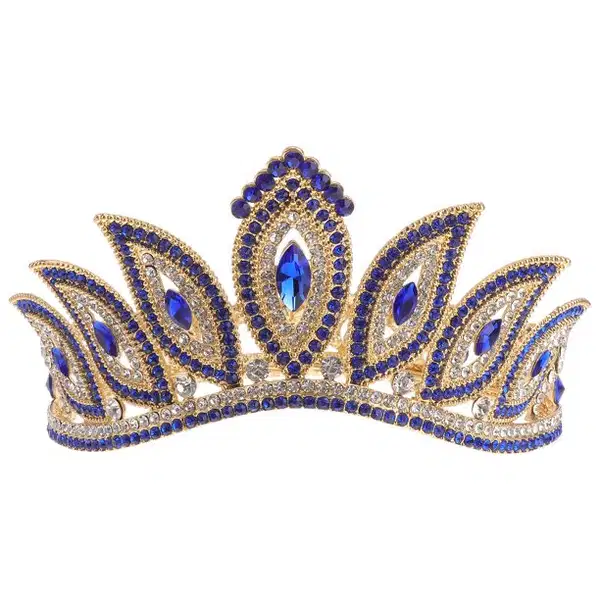Blue and Gold Round Crown - Headpieces