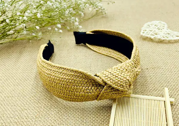 Basketwoven Straw Headband - Headpieces