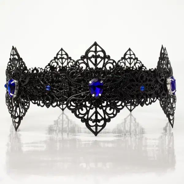 Black Sapphire Gothic Crown - Headpieces