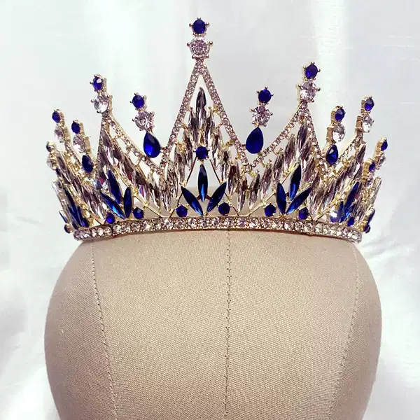 Stunning Blue and Gold Quince Crown - Headpieces