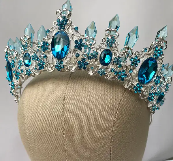 Blue crystal crown - Quinceañera Headpieces