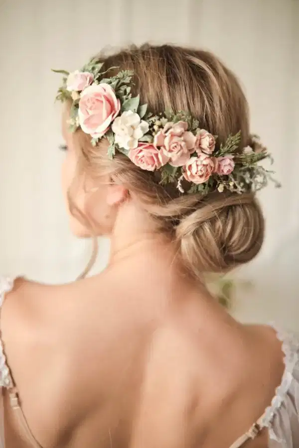 Midnight Mood Blush Pink Floral Crown - Headpieces
