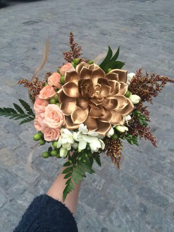 Gold and Brown Floral Bouquet - Ramos
