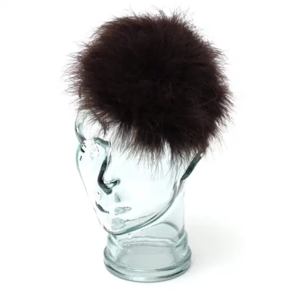 Brown Fur Mini Pom Pom Hat - Headpieces