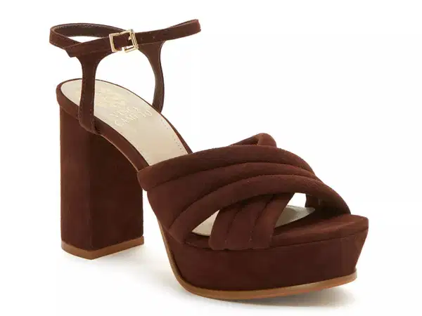 Brown Suede Platform Sandals - Shoes