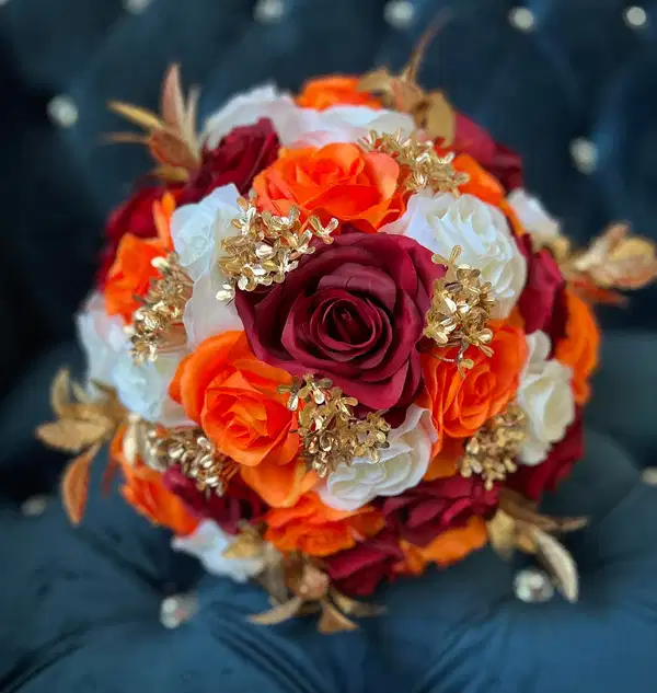 Burnt Golden Orange Silk Bouquet - Ramos