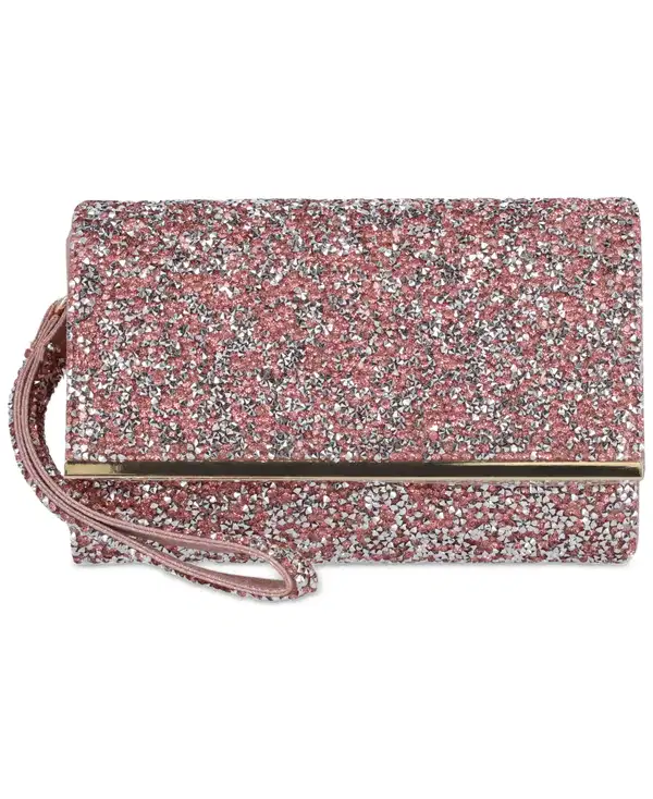 Pink Crystal Princess Envelope Clutch - Purses