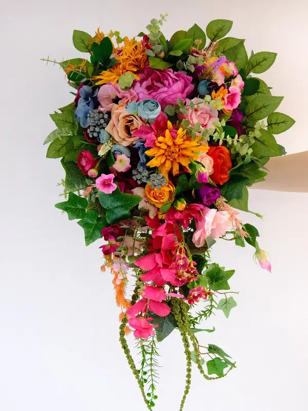 Colorful Cascading Mis Quince Bouquet - Ramos