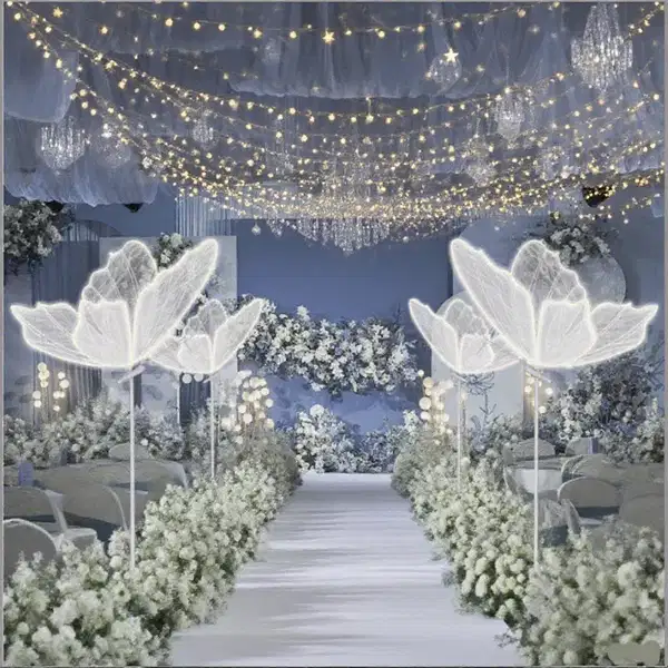 Party in All White Venue Decor - Party Vibes