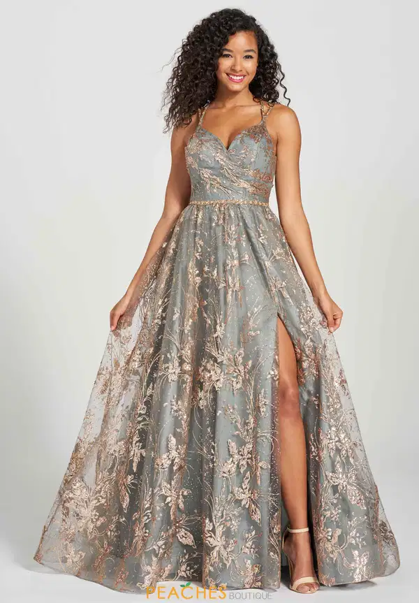 Colette by Daphne in Grey and Gold Sequin - Dresses