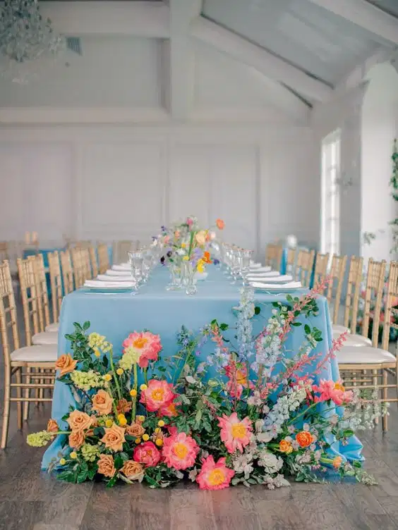 Colorful Flower Garden Table Inspo - Party Vibes