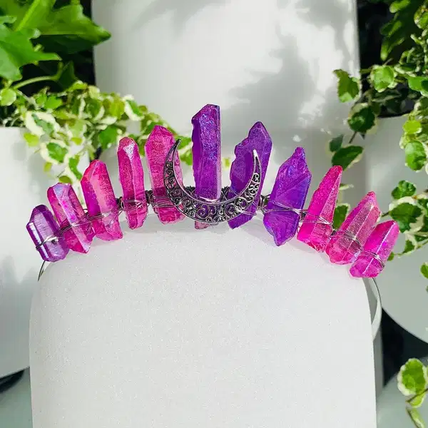 Crystal Ombre Moon Tiara - Headpieces