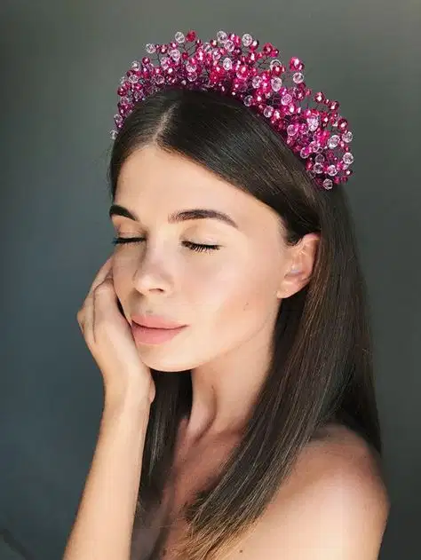 Crystal Pink Colorful Headband - Headpieces