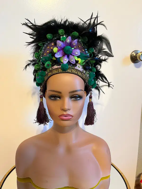 Aztec Green Festival Crown - Headpieces