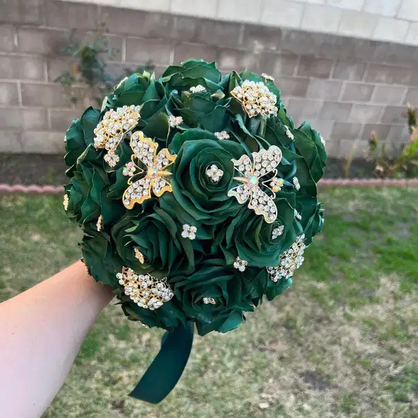 Emerald Green Butterfly Bouquet - Ramos