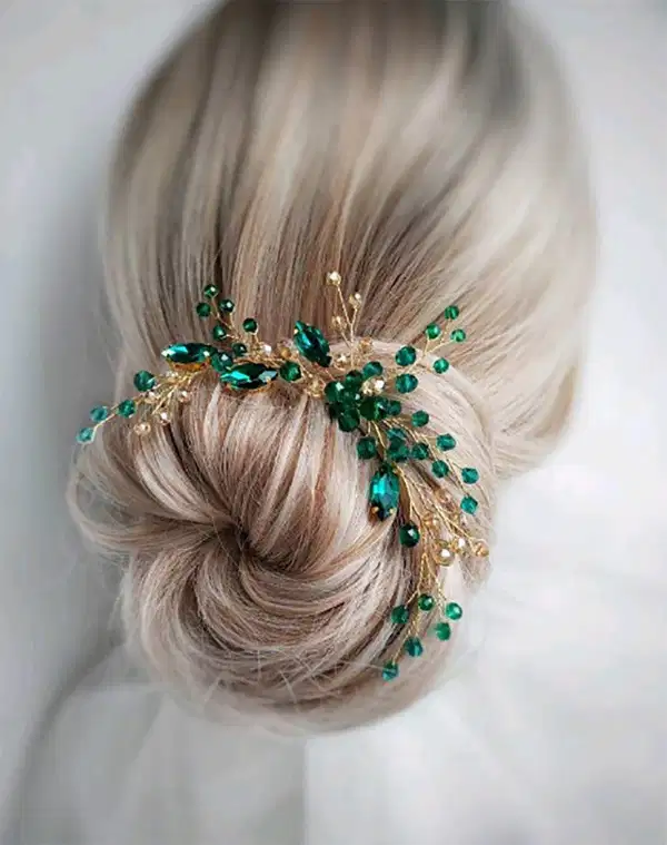 Emerald Green Hair Vine - Headpieces