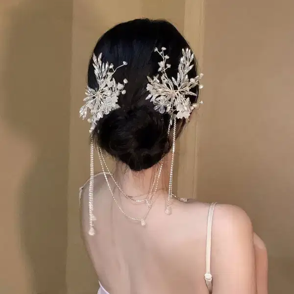 Enchanted Crystal Tassel Hair Clips - Headpieces