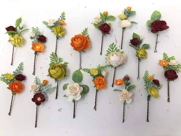 Fall Flower Hair Pins - Headpieces