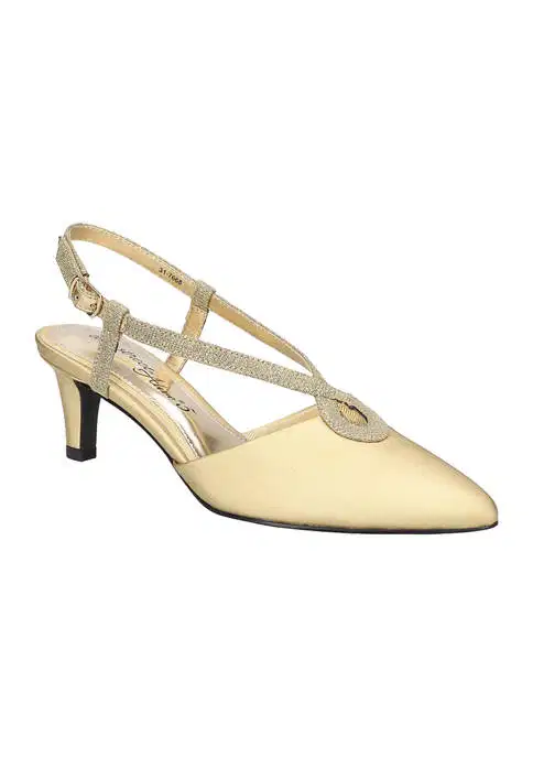 Easy Street Finesse Champagne Colored Pumps - Shoes