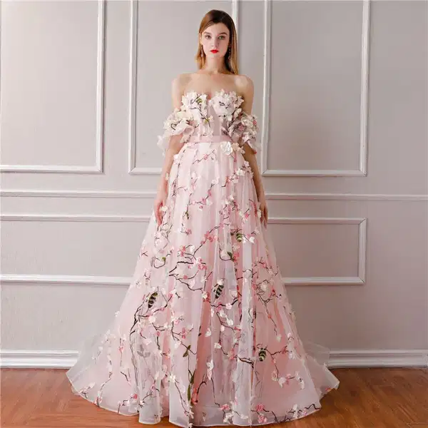 Flower Fairy Blushing Pink Gown - Dresses