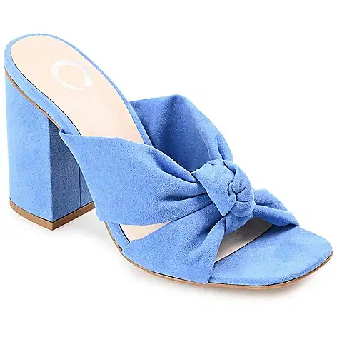 Blue Vegan Leather Sandals - Shoes