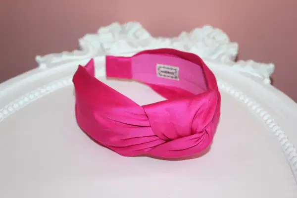 Fuchsia Knotted Headband - Headpieces