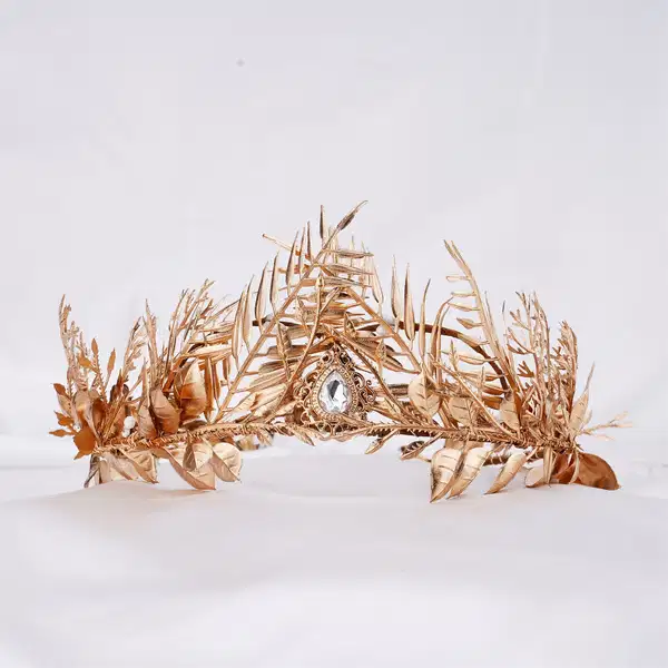 Golden Crown of  Branches and Gold Twigs - Headpieces