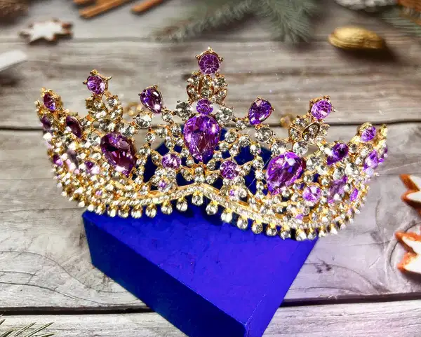 Purple and Gold Princess Party Crown - Headpieces