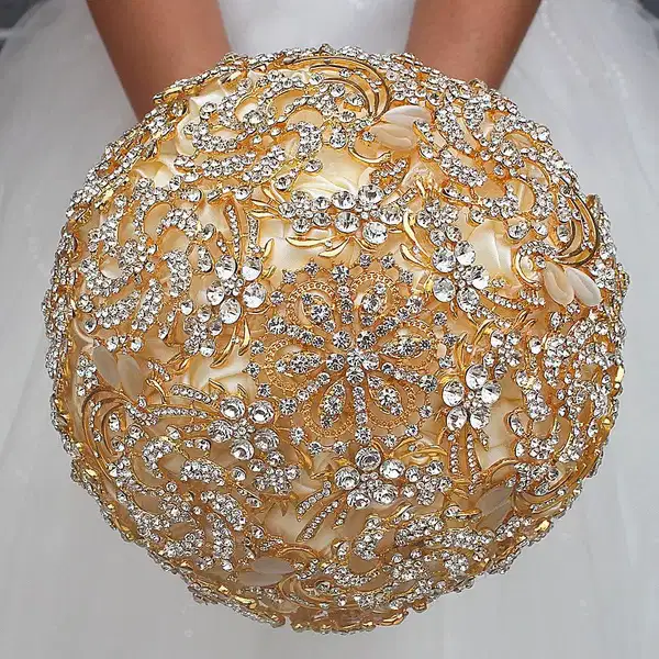Golden Diamond Bouquet - Quinceañera Ramos
