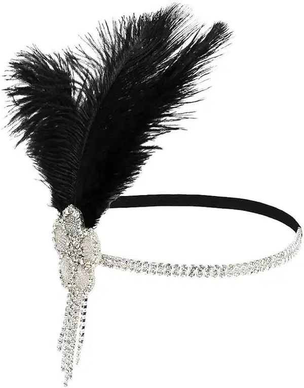Great Gatsby Silver Rhinestone Flapper Headband - Headpieces