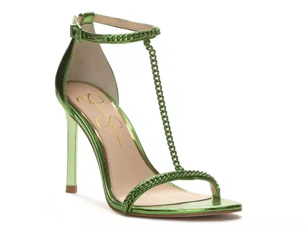 Jessica Simpson Neon Green Qiven Faux Leather Heels - Shoes