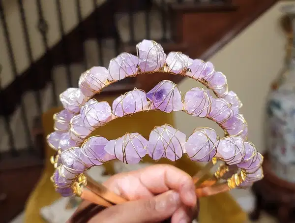 Handcrafted Amethyst Quartz Crown - Headpieces