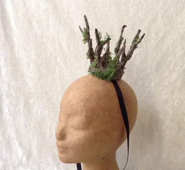 Handmade Moss Branch Crown - Headpieces