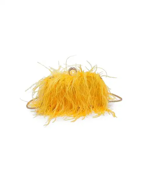 Harlow Feather Evening Bag - Purses