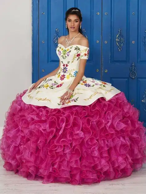 Hot Pink Charro Dress - Dresses
