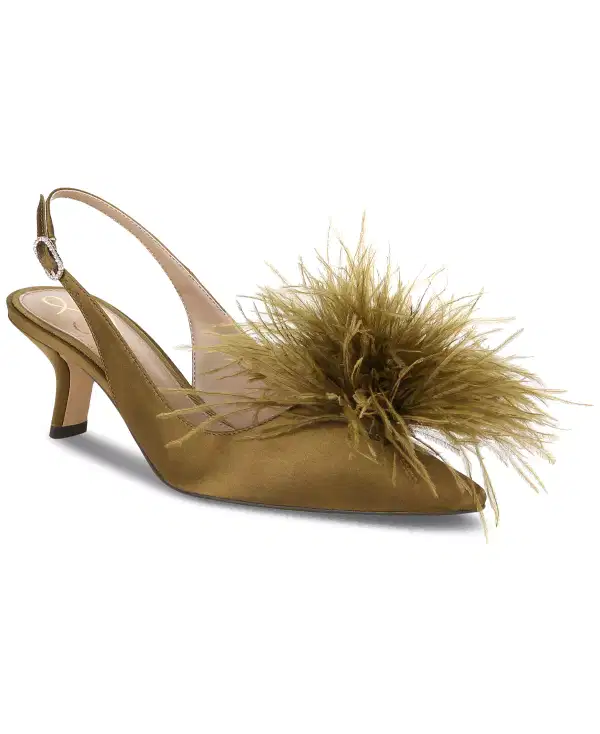 Bronze Sam Edelman Feathered Slingback - Shoes