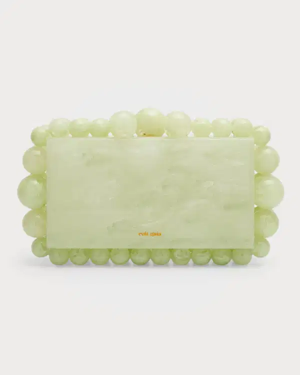 Jade Eos Beaded Acrylic Box Clutch - Quinceañera Purses