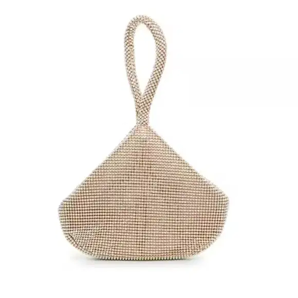 Gold Mesh Wristlet - Purses