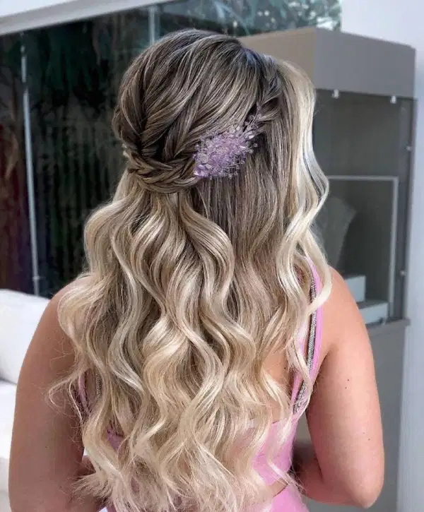 Lavender Crystal Hair Clip - Headpieces