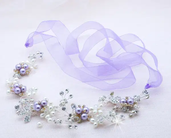 Lavender Tie Up Hair Vine - Headpieces
