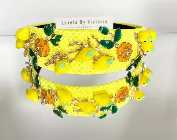 Lemon Embellished Headband - Quinceañera Headpieces