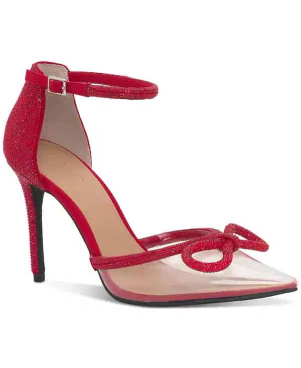 Lidani Pointed-Toe Red Bling Stilettos - Shoes