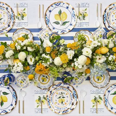 Lively Lemon Tablescape - Party Vibes