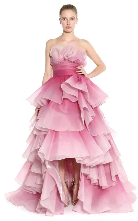 Marchesa Couture Pink Gown - Dresses