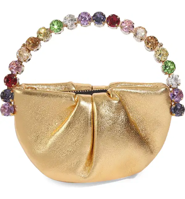 Gold Rainbow Micro Eternity Clutch - Purses