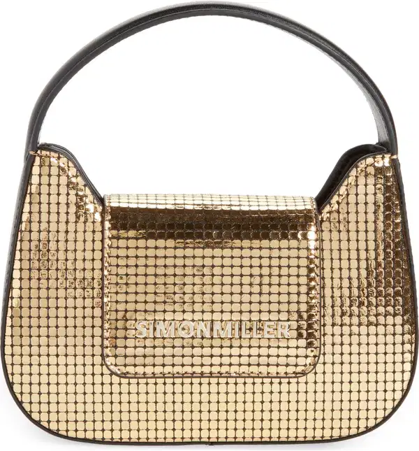 Mini Retro Bag in Metallic Gold - Purses